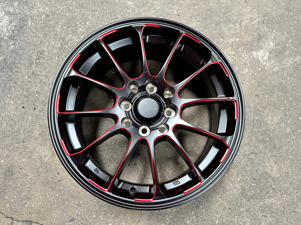 New 15X6.5 ET40 Advanti Parallex Rim (4 wheel) Black 4X100