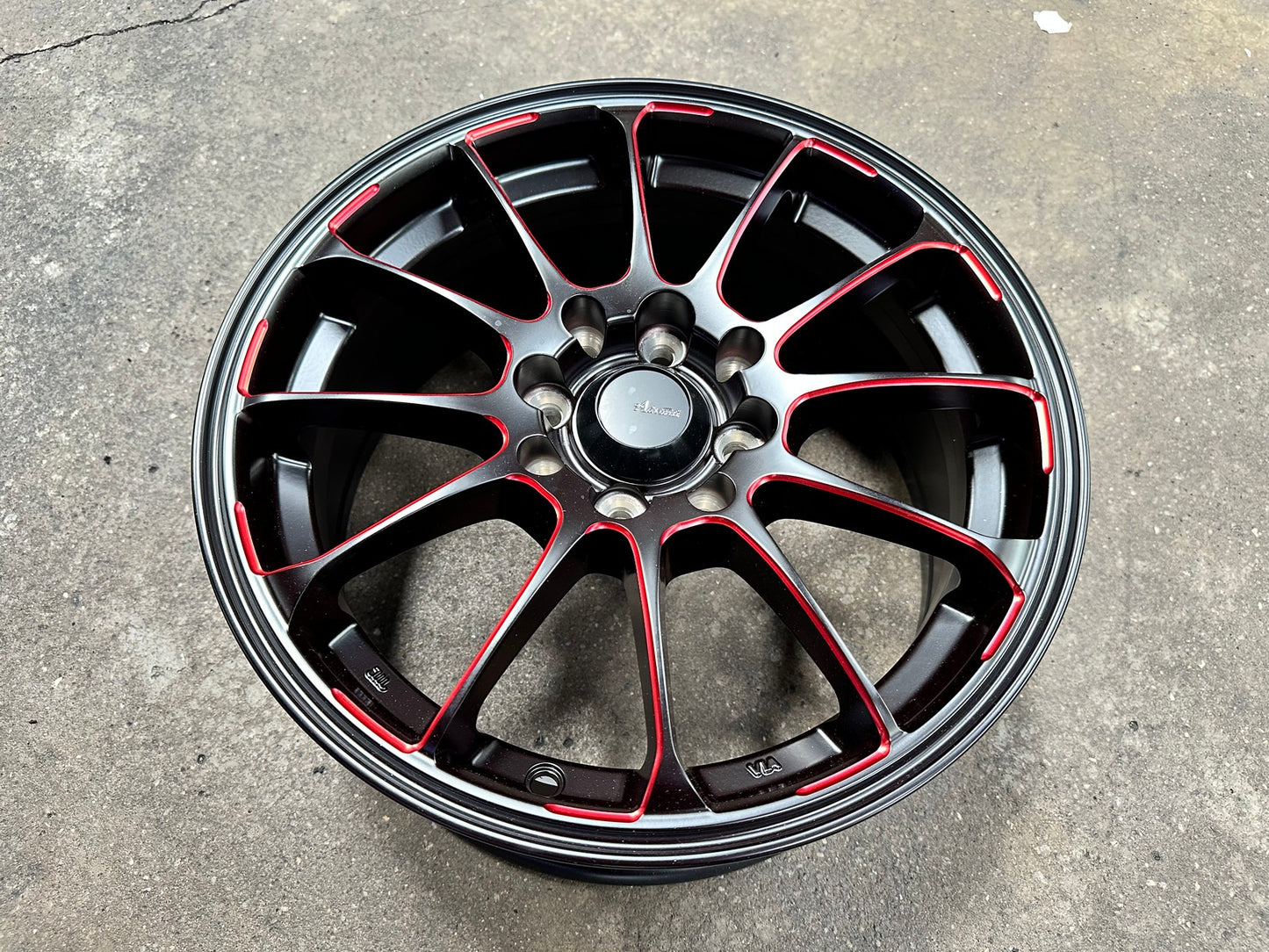 New 15X6.5 ET40 Advanti Parallex Rim (4 wheel) Black 4X100