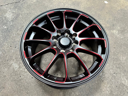 New 15X6.5 ET40 Advanti Parallex Rim (4 wheel) Black 4X100