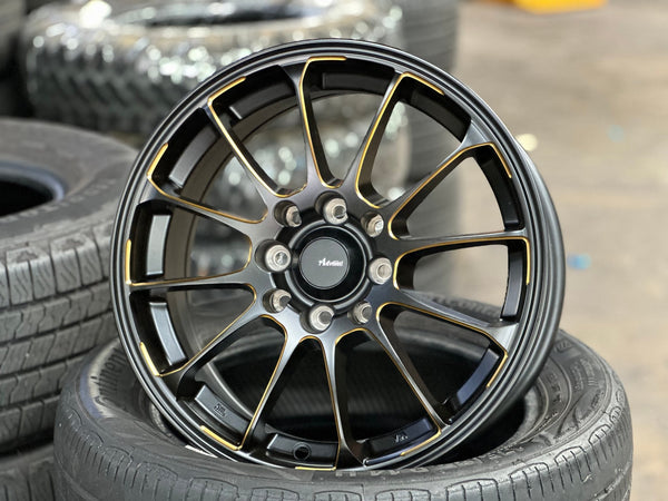 New 15X6.5 ET40 Advanti Parallex Rim (4 wheel) Matt Black 4X100