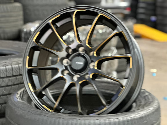 New 15X6.5 ET40 Advanti Parallex Rim (4 wheel) Matt Black 4X100