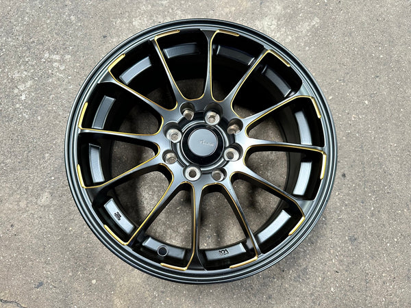 New 15X6.5 ET40 Advanti Parallex Rim (4 wheel) Matt Black 4X100