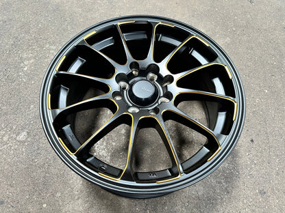 New 15X6.5 ET40 Advanti Parallex Rim (4 wheel) Matt Black 4X100