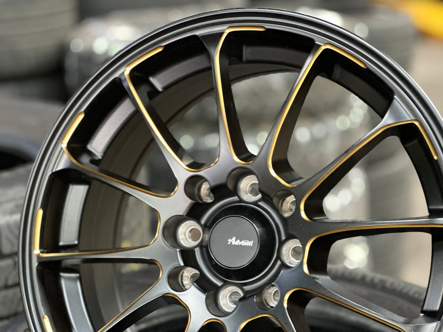 New 15X6.5 ET40 Advanti Parallex Rim (4 wheel) Matt Black 4X114.3