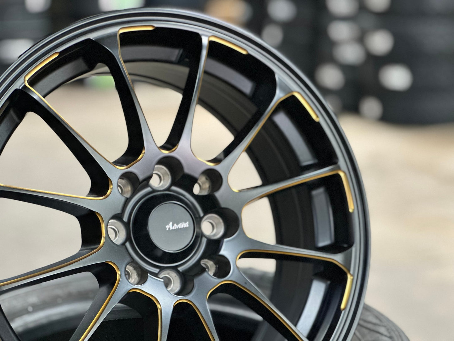 New 15X6.5 ET40 Advanti Parallex Rim (4 wheel) Matt Black 4X100