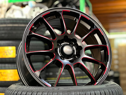 New 16X7 ET40 Advanti Parallex Rim (4 wheel) Black 4X100