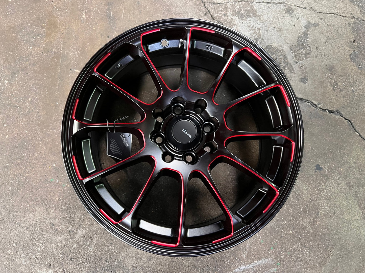 New 16X7 ET40 Advanti Parallex Rim (4 wheel) Black 4X114.3