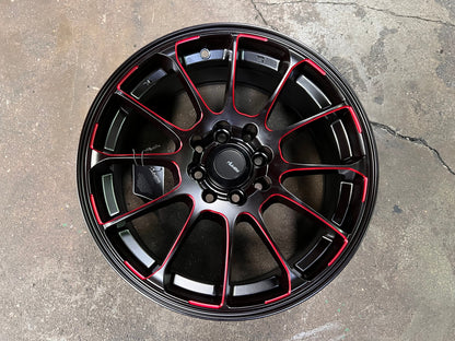 New 16X7 ET40 Advanti Parallex Rim (4 wheel) Black 4X114.3