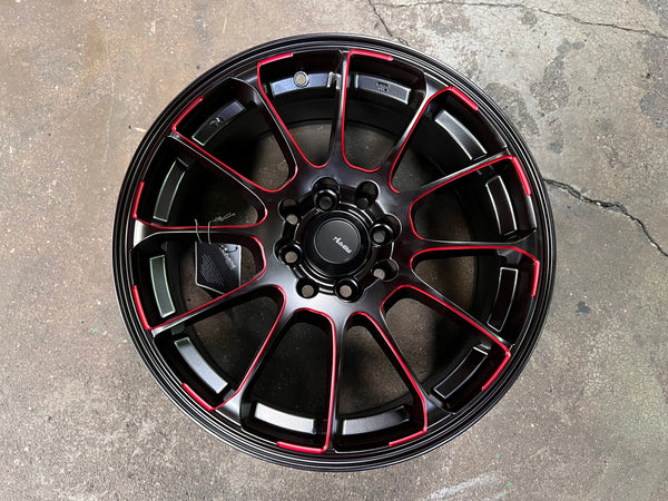 New 16X7 ET40 Advanti Parallex Rim (4 wheel) Black 4X114.3