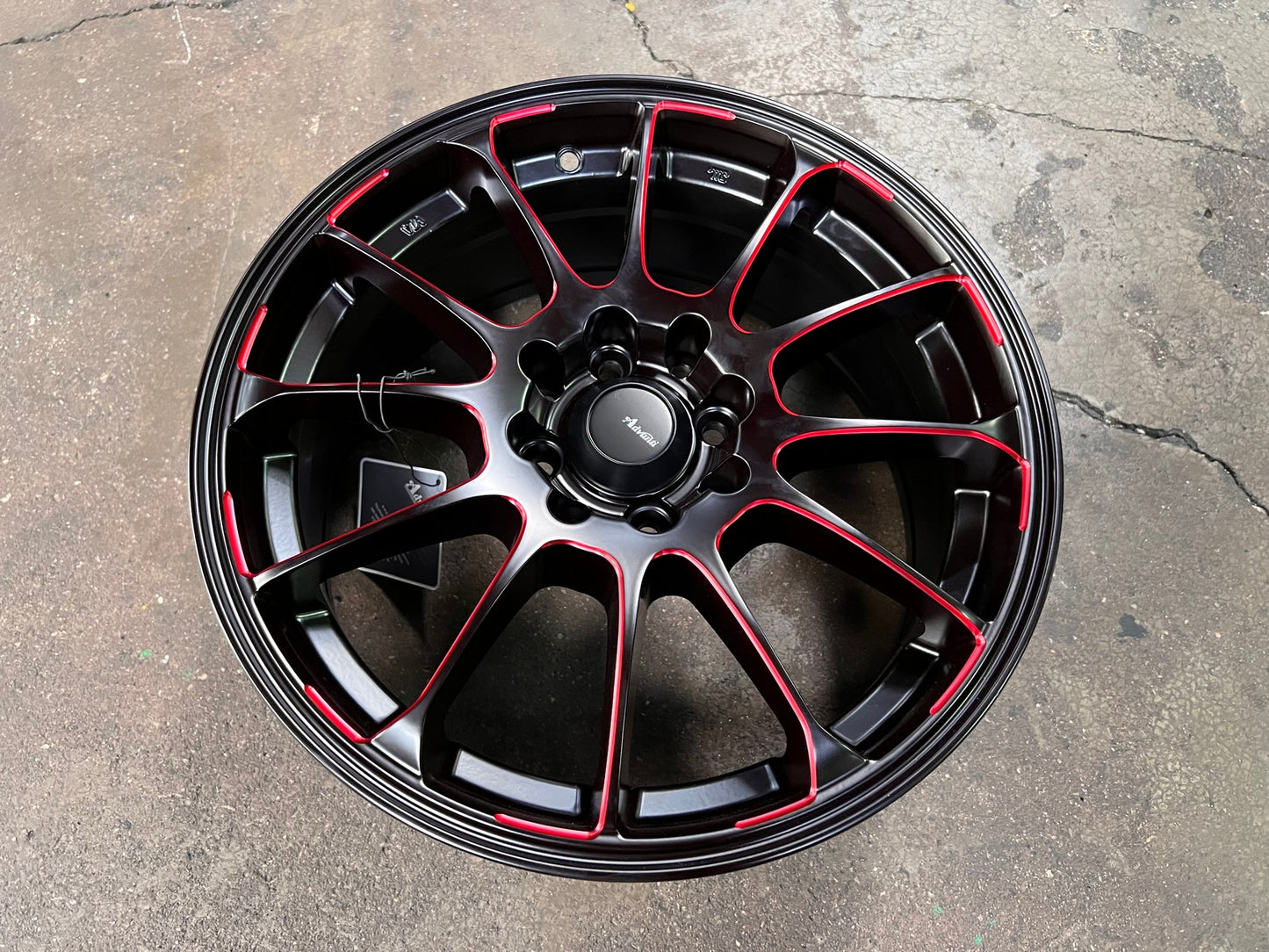 New 16X7 ET40 Advanti Parallex Rim (4 wheel) Black 4X114.3