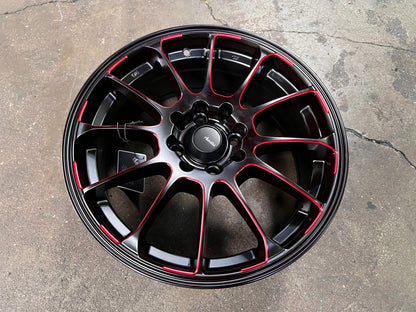 New 16X7 ET40 Advanti Parallex Rim (4 wheel) Black 4X114.3