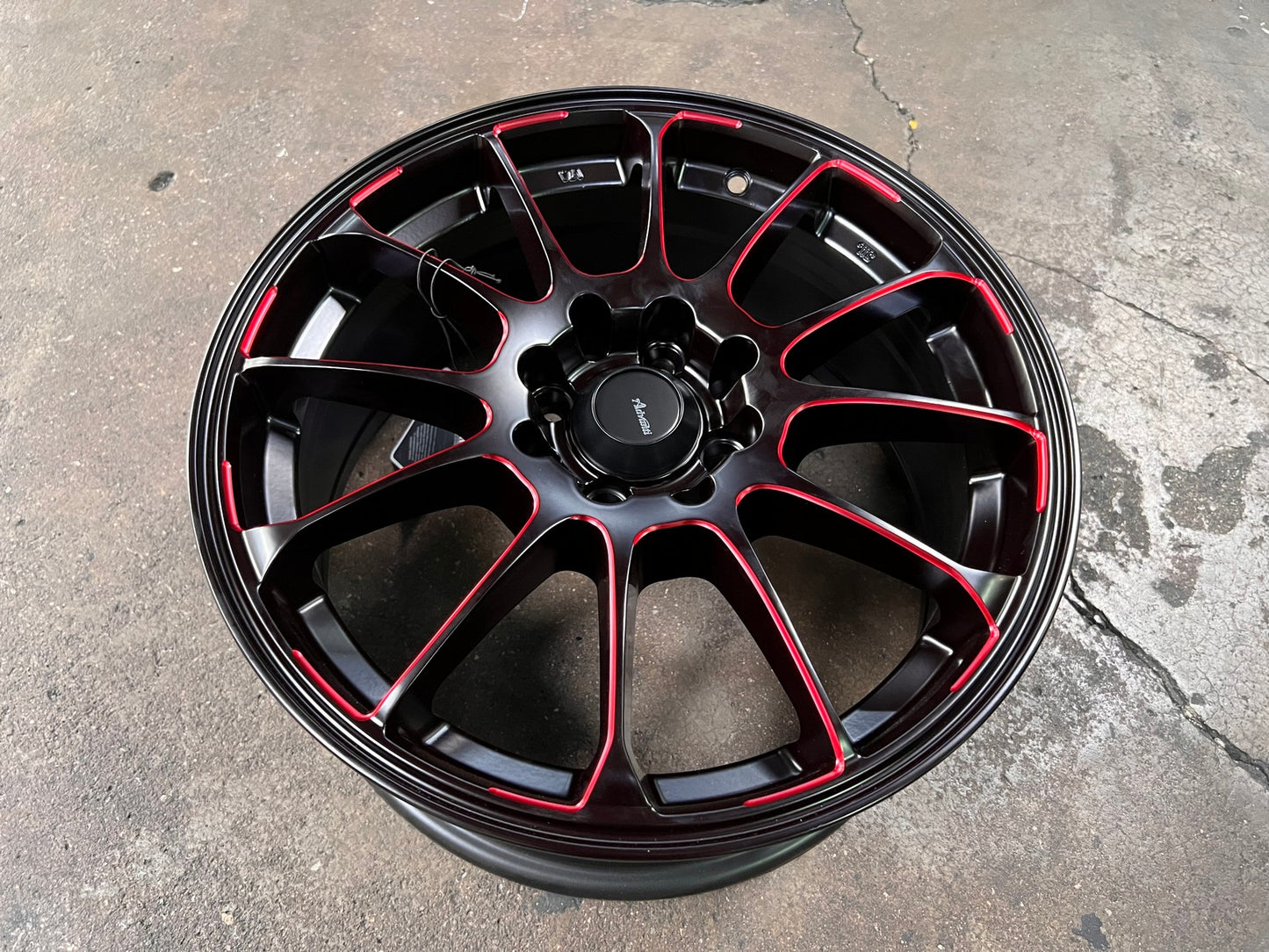 New 16X7 ET40 Advanti Parallex Rim (4 wheel) Black 4X114.3