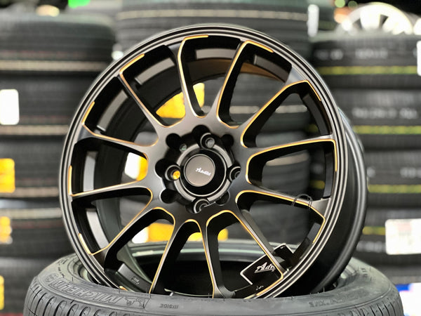 New 16X7 ET40 Advanti Parallex Rim (4 wheel) Matt Black 4X114.3