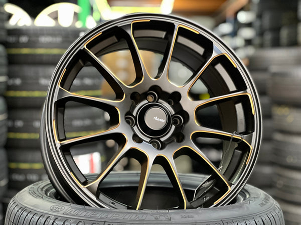 New 16X7 ET40 Advanti Parallex Rim (4 wheel) Matt Black 4X114.3