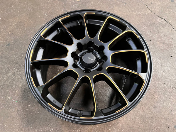 New 16X7 ET40 Advanti Parallex Rim (4 wheel) Matt Black 4X100