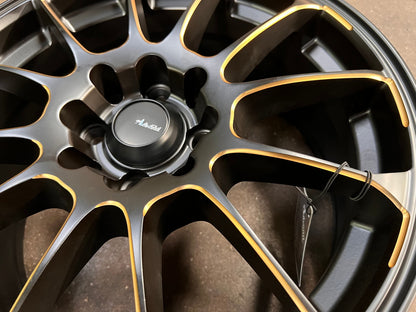 New 16X7 ET40 Advanti Parallex Rim (4 wheel) Matt Black 4X114.3