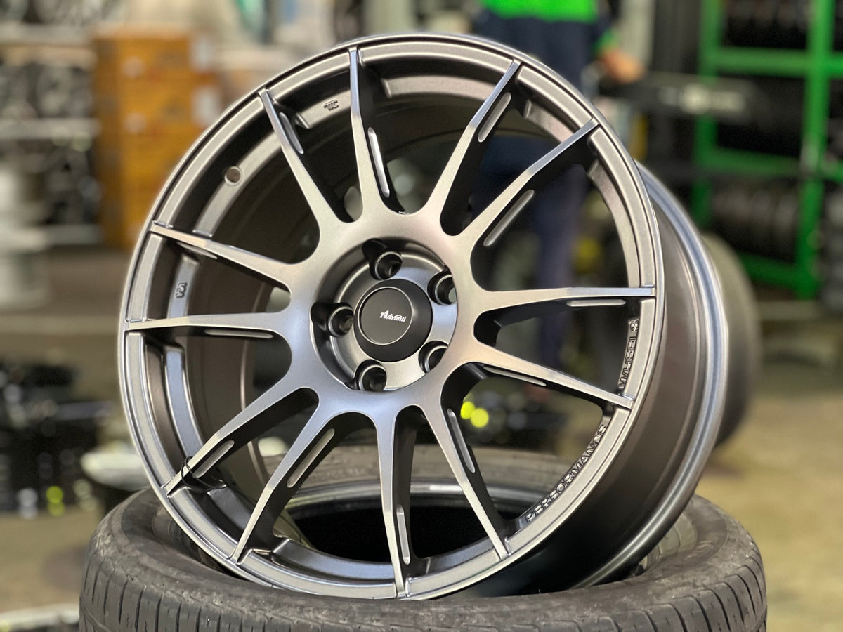 New 17X7.5 ET40 Advanti Mercury VI Rim (4 wheel) Matt Gunmetal 5X100
