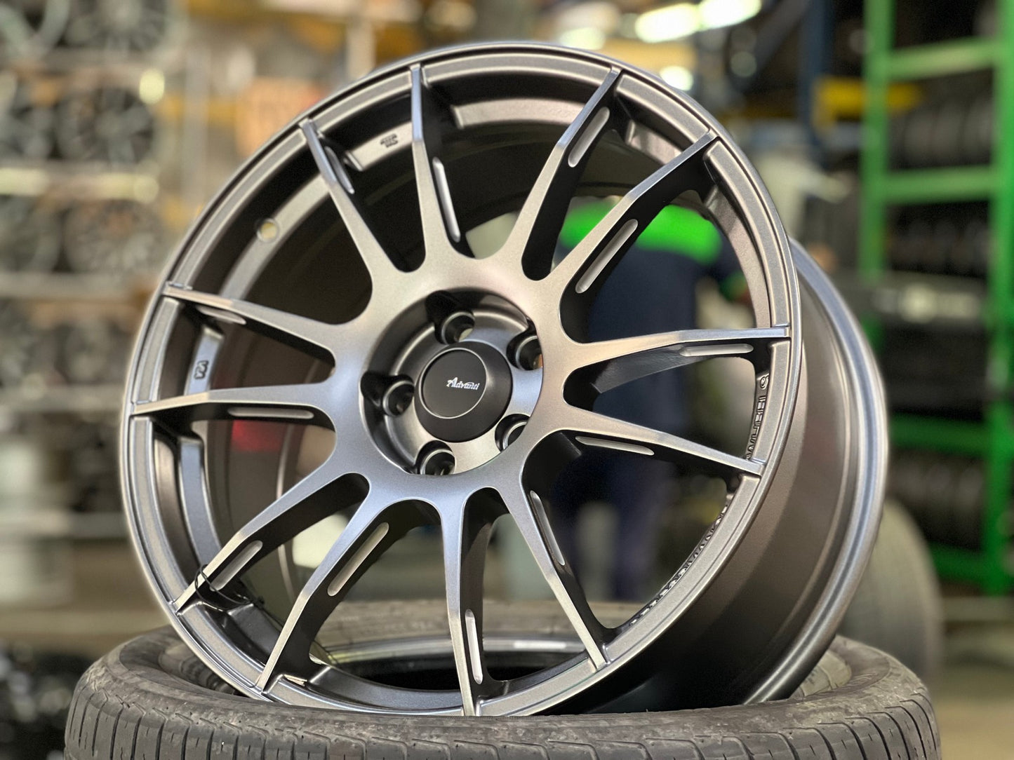 New 17X7.5 ET40 Advanti Mercury VI Rim (4 wheel) Matt Gunmetal 5X100