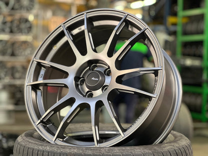 New 17X7.5 ET40 Advanti Mercury VI Rim (4 wheel) Matt Gunmetal 5X100