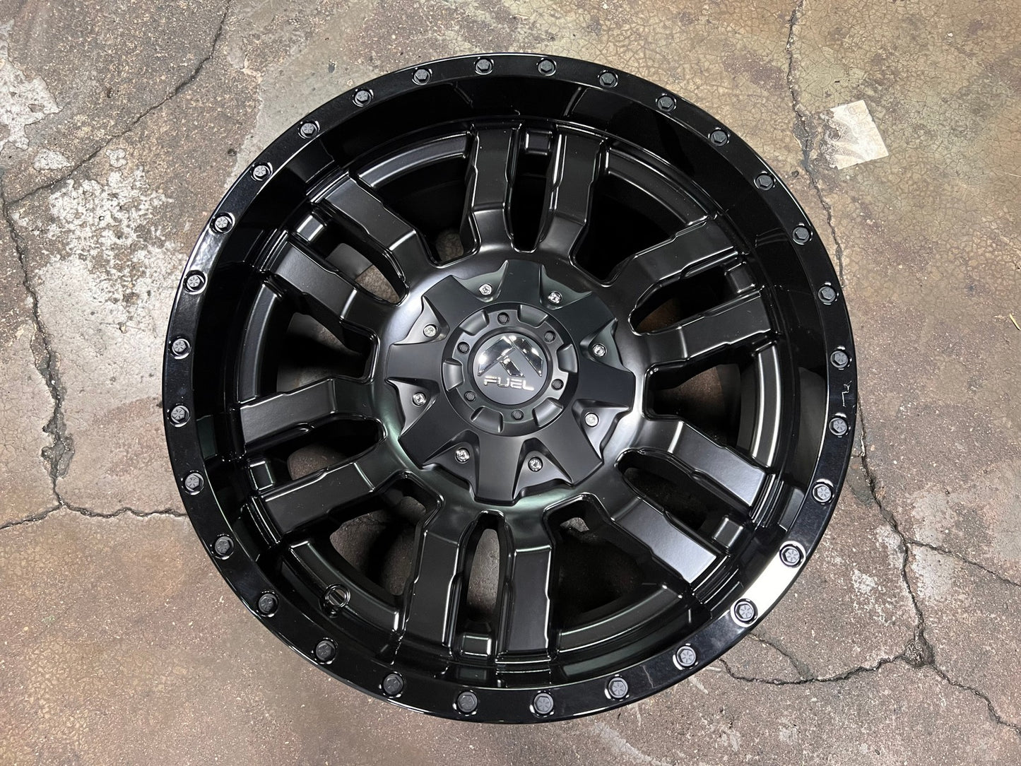 New 18X9 ET-12 Fuel Rim (4 wheel) Two Tone Black 6X139.7