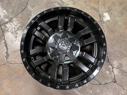 New 18X9 ET-12 Fuel Rim (4 wheel) Two Tone Black 6X139.7