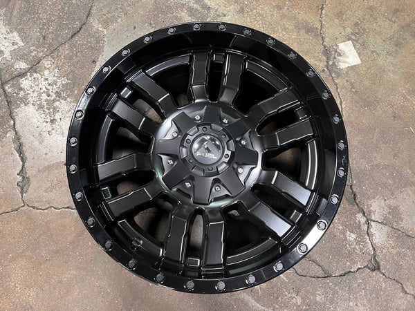 New 18X9 ET-12 Fuel Rim (4 wheel) Two Tone Black 6X139.7