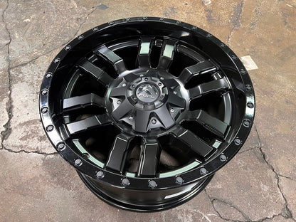 New 18X9 ET-12 Fuel Rim (4 wheel) Two Tone Black 6X139.7