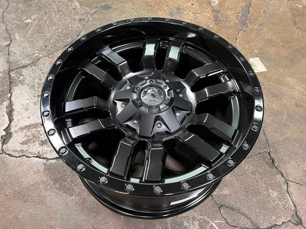 New 18X9 ET-12 Fuel Rim (4 wheel) Two Tone Black 6X139.7