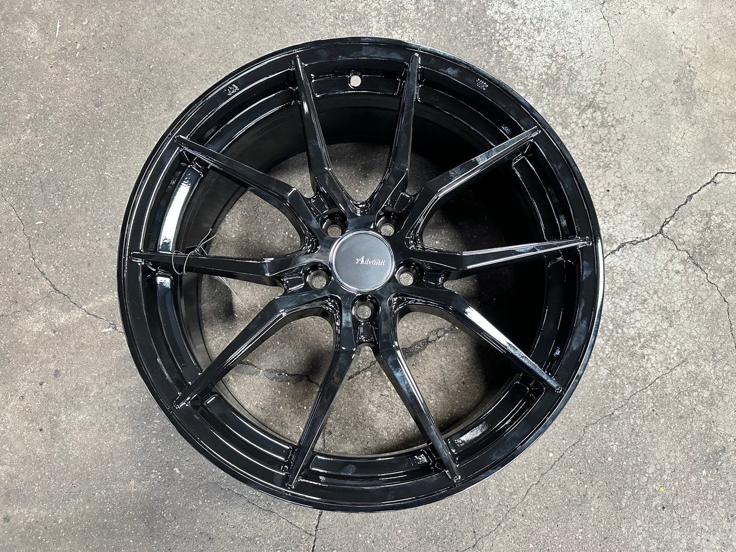 New 17X7.5 ET40 Advanti Hybris Rim (4 wheel) Gloss Black 5X100