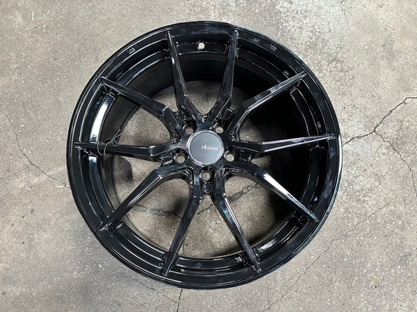 New 17X7.5 ET40 Advanti Hybris Rim (4 wheel) Gloss Black 5X100