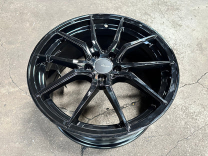 New 17X7.5 ET40 Advanti Hybris Rim (4 wheel) Gloss Black 5X100