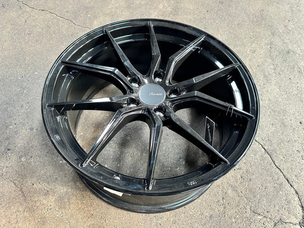 New 18X8 ET45 Advanti Hybris Rim (4 wheel) Gloss Black 5X114.3