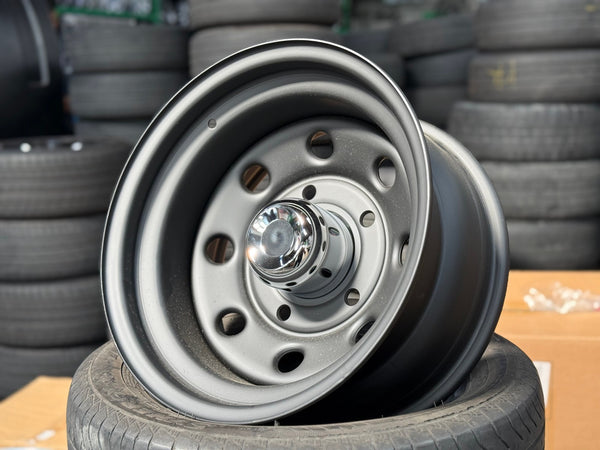 New 16X8 ET-35 Defender Steel Rim (5 wheel) Matt Black 5X165.1