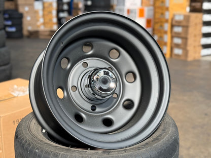 New 16X8 ET-35 Defender Steel Rim (5 wheel) Matt Black 5X165.1