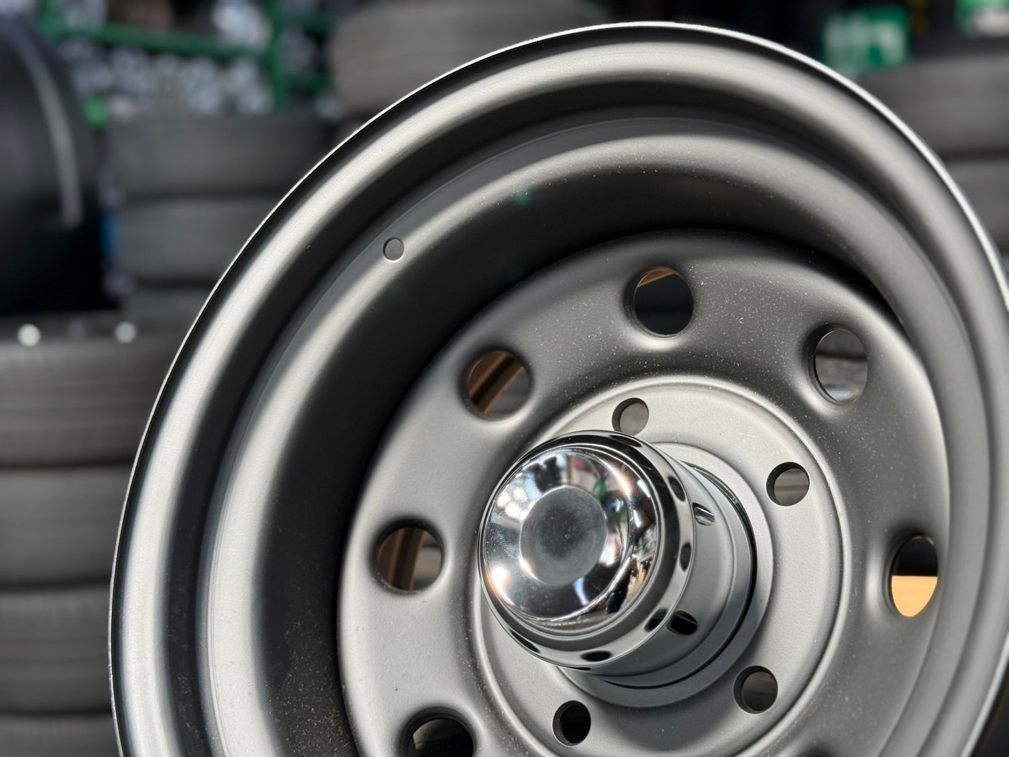 New 16X8 ET-35 Defender Steel Rim (5 wheel) Matt Black 5X165.1