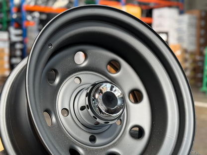 New 16X8 ET-35 Defender Steel Rim (5 wheel) Matt Black 5X165.1