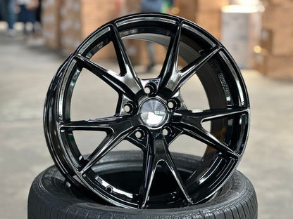 New 17X7.5 ET45 Enkei Phoenix Rim (4 wheel) Gloss Black 5X114.3