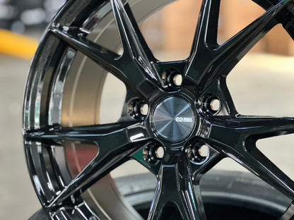 New 17X7.5 ET45 Enkei Phoenix Rim (4 wheel) Gloss Black 5X114.3