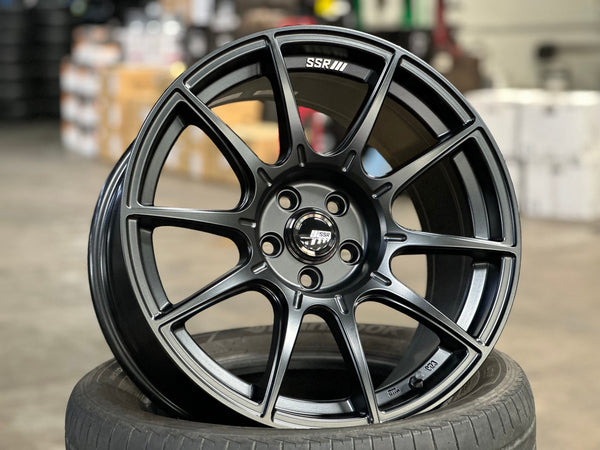New 17X9 ET38 SSR GTX01 Rim (4 wheel) Matt Black 5X100