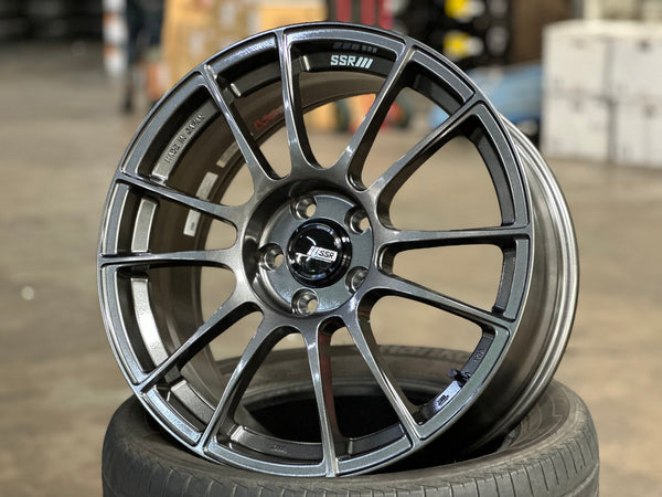 New 18X8.5 ET44 SSR GTX04 Rim (4 wheel) Gloss Gunmetal 5X112