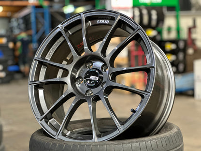 New 18X8.5 ET44 SSR GTX04 Rim (4 wheel) Gloss Gunmetal 5X112