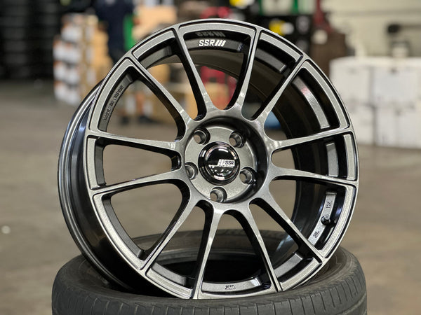 New 18X8.5 ET44 SSR GTX04 Rim (4 wheel) Gloss Gunmetal 5X112