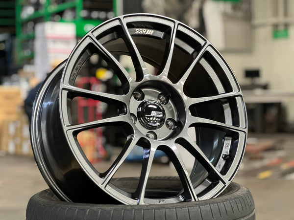 New 18X8.5 ET44 SSR GTX04 Rim (4 wheel) Gloss Gunmetal 5X112