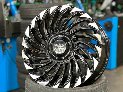 New 20X8.5 ET40 Land Cruiser Design Rim (4 wheel) Gloss Black 5X150