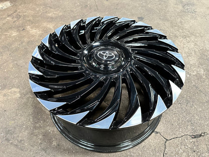 New 20X8.5 ET40 Land Cruiser Design Rim (4 wheel) Gloss Black 5X150