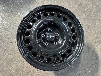 New 18X9 ET25 Rotiform Rim (4 wheel) Gloss Black 5X130