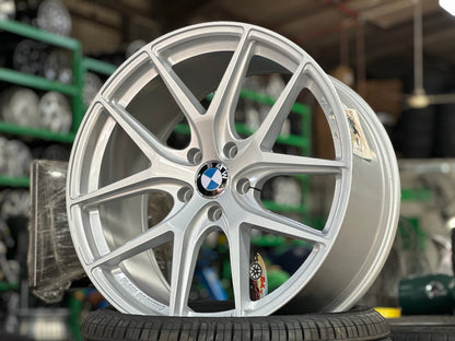 New 20X8.5 ET35 TCK Racing HRE P101 Rim (4 wheel) Gloss Silver 5X120