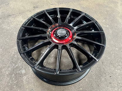 New 18X8 ET45 OZ Racing Super Evoluz Rim (4 wheel) Gloss Black 5X112