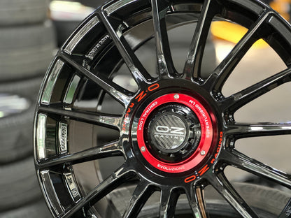 New 18X8 ET45 OZ Racing Super Evoluz Rim (4 wheel) Gloss Black 5X112