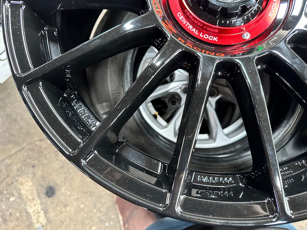 New 18X8 ET45 OZ Racing Super Evoluz Rim (4 wheel) Gloss Black 5X112